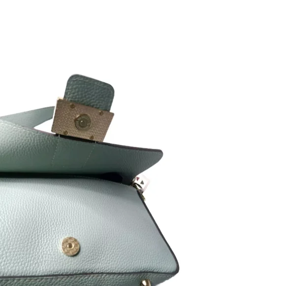DIVINA FIRENZE Made In Italy Leather Baquette Flap Over Shoulder Crossbody Bag